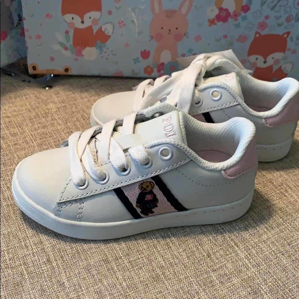 Polo Pink Bear Toddler Sneakers